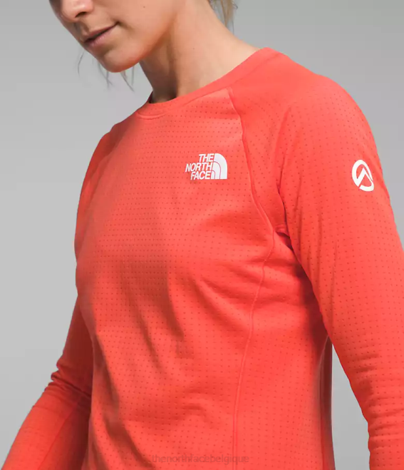 orange rayonnant femmes The North Face équipage Summit Series Pro 120 62XR902