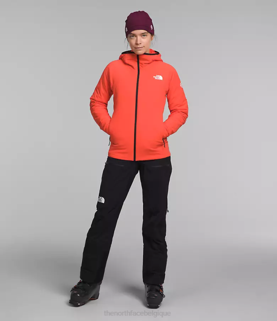 orange rayonnant femmes The North Face sweat à capuche hybride casaval série summit 62XR322