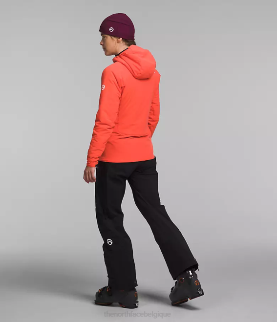 orange rayonnant femmes The North Face sweat à capuche hybride casaval série summit 62XR322