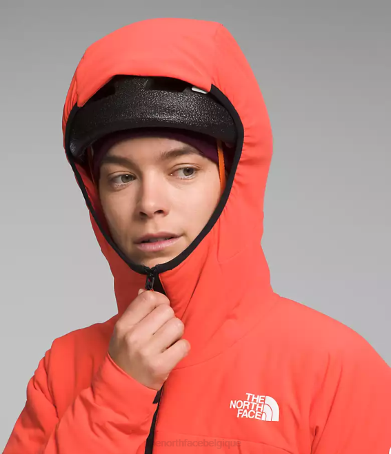 orange rayonnant femmes The North Face sweat à capuche hybride casaval série summit 62XR322