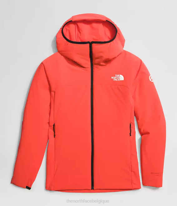 orange rayonnant femmes The North Face sweat à capuche hybride casaval série summit 62XR322