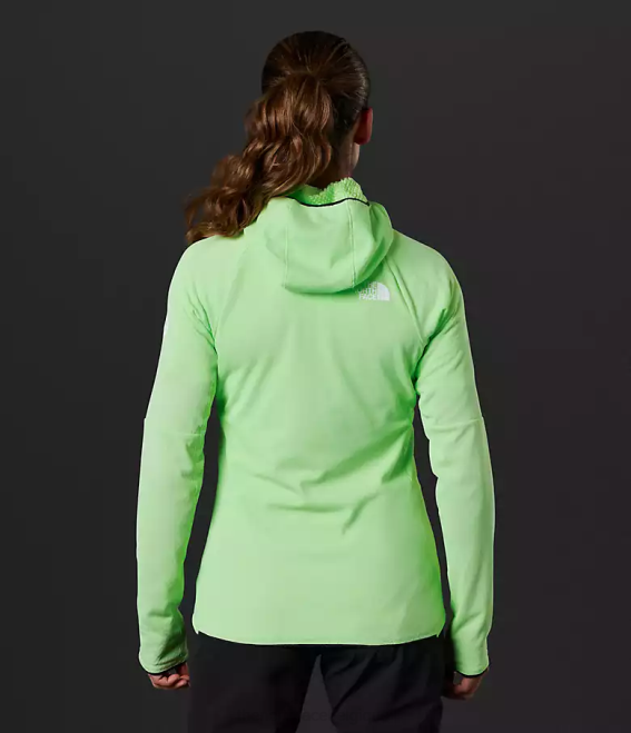 patine verte femmes The North Face sweat à capuche entièrement zippé Summit Series Futurefleece 62XR739