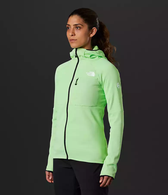 patine verte femmes The North Face sweat à capuche entièrement zippé Summit Series Futurefleece 62XR739