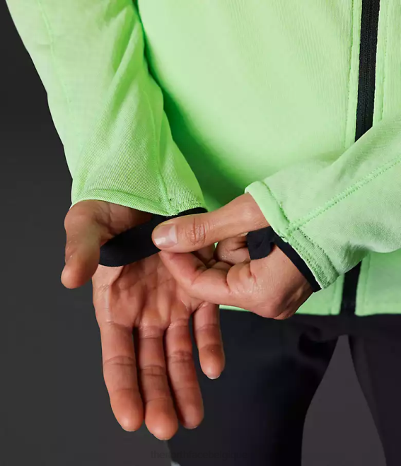 patine verte femmes The North Face sweat à capuche entièrement zippé Summit Series Futurefleece 62XR739