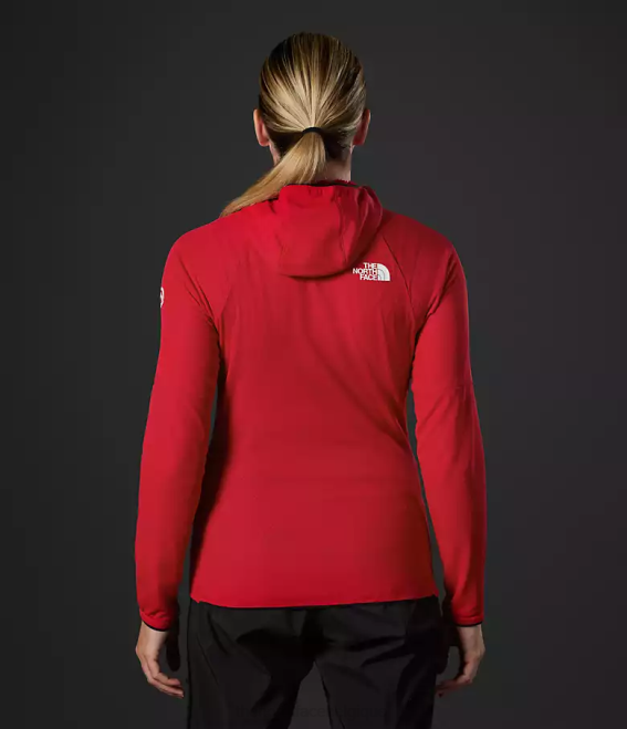 tnf rouge femmes The North Face sweat à capuche entièrement zippé Summit Series Futurefleece 62XR736