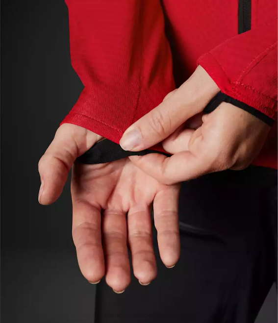 tnf rouge femmes The North Face sweat à capuche entièrement zippé Summit Series Futurefleece 62XR736
