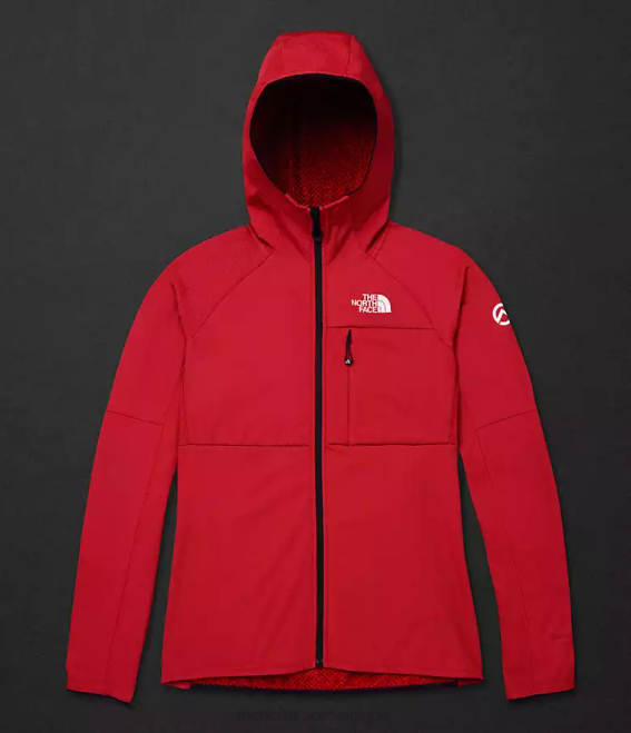 tnf rouge femmes The North Face sweat à capuche entièrement zippé Summit Series Futurefleece 62XR736