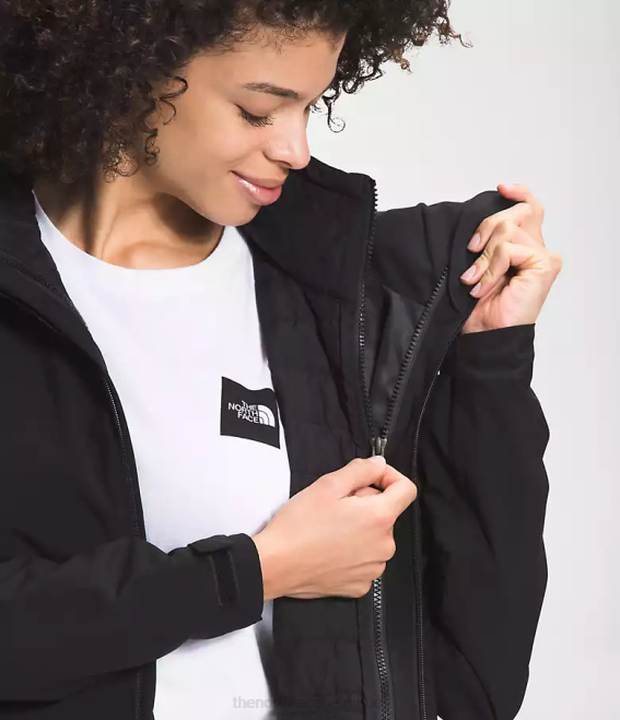 tnf noir femmes The North Face veste triclimatique carto 62XR894