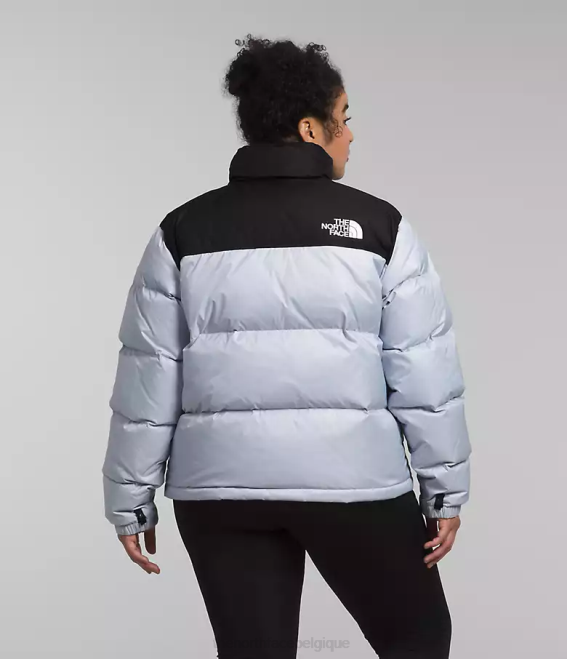 pervenche poussiéreuse/noir tnf femmes The North Face plus veste nuptse rétro 1996 62XR797