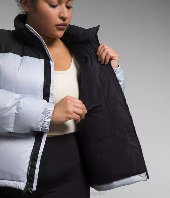 pervenche poussiéreuse/noir tnf femmes The North Face plus veste nuptse rétro 1996 62XR797