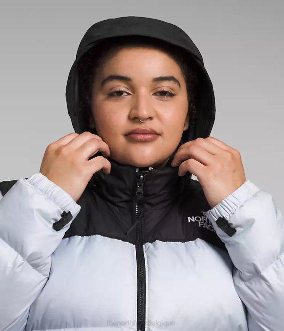 pervenche poussiéreuse/noir tnf femmes The North Face plus veste nuptse rétro 1996 62XR797