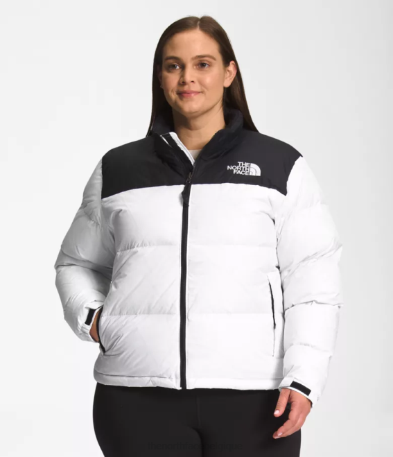 tnf blanc femmes The North Face plus veste nuptse rétro 1996 62XR798