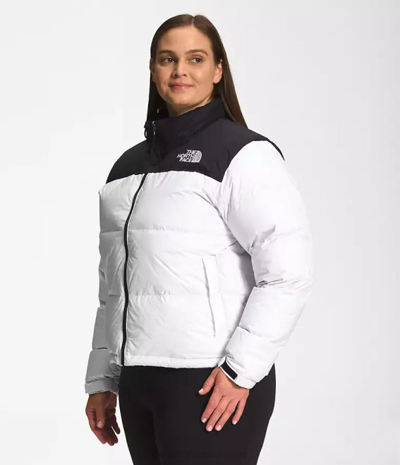 tnf blanc femmes The North Face plus veste nuptse rétro 1996 62XR798