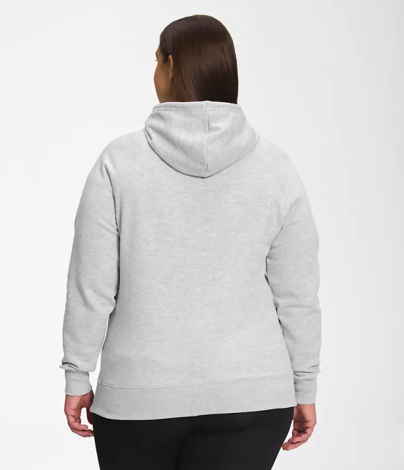 tnf gris clair chiné/tnf blanc femmes The North Face plus sweat à capuche demi-dôme 62XR56