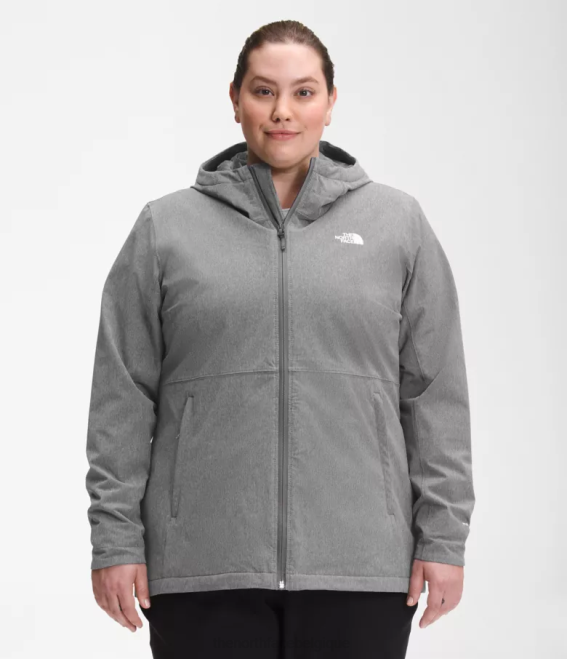 tnf gris moyen chiné femmes The North Face sweat à capuche shelbe raschel 62XR1177