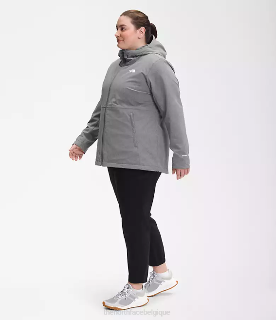 tnf gris moyen chiné femmes The North Face sweat à capuche shelbe raschel 62XR1177