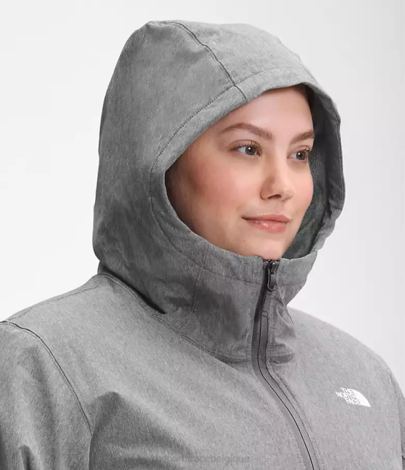 tnf gris moyen chiné femmes The North Face sweat à capuche shelbe raschel 62XR1177