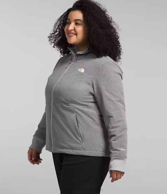 tnf gris moyen chiné femmes The North Face sweat à capuche shelbe raschel 62XR247
