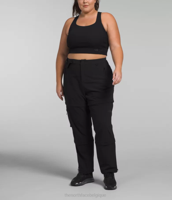 tnf noir femmes The North Face plus pantalon zippé bridgeway 62XR59