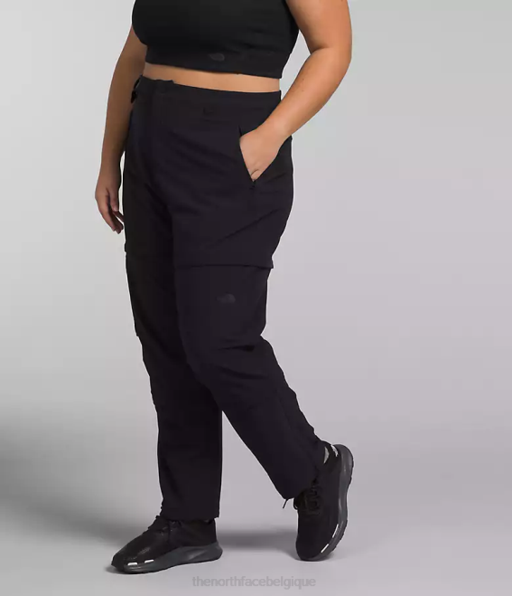 tnf noir femmes The North Face plus pantalon zippé bridgeway 62XR59