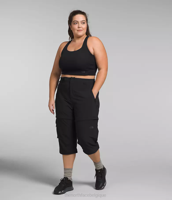 tnf noir femmes The North Face plus pantalon zippé bridgeway 62XR59