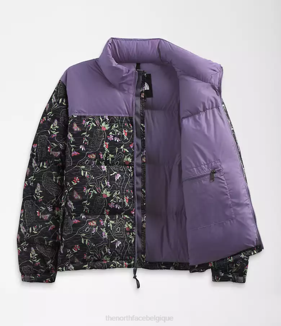 tnf noir imprimé iwd femmes The North Face plus veste nuptse rétro 1996 62XR801