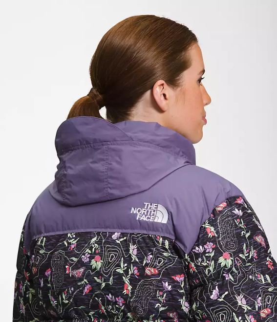 tnf noir imprimé iwd femmes The North Face plus veste nuptse rétro 1996 62XR801