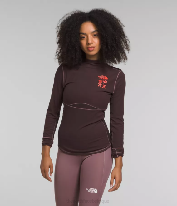 brun charbon femmes The North Face trailwear ursa major à manches longues 62XR1147 - Cliquez sur l'image pour la fermer