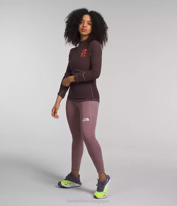 brun charbon femmes The North Face trailwear ursa major à manches longues 62XR1147