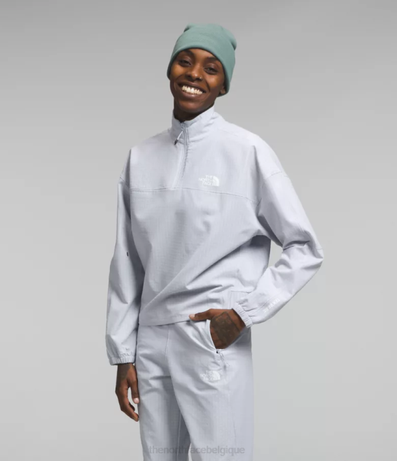 bruyère poussiéreuse de pervenche femmes The North Face grille tekware 1/4 zip 62XR248