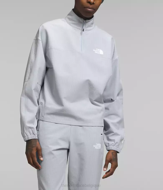 bruyère poussiéreuse de pervenche femmes The North Face grille tekware 1/4 zip 62XR248