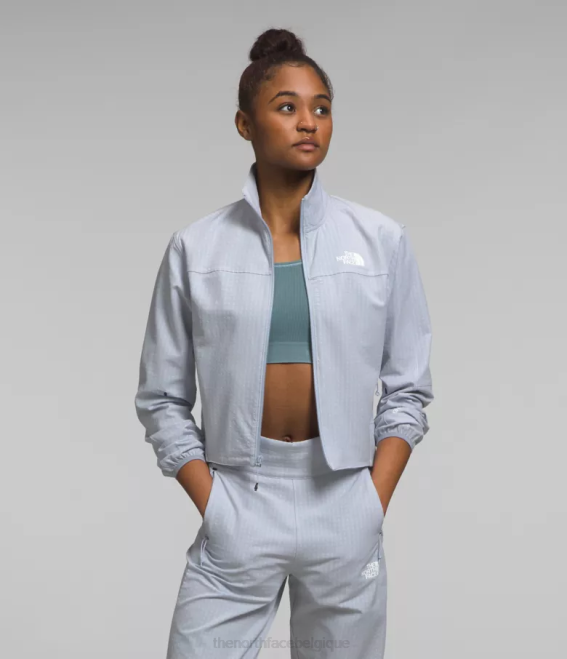 bruyère poussiéreuse de pervenche femmes The North Face grille tekware entièrement zippée 62XR569