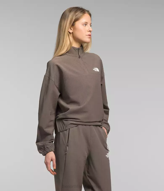 faucon brun femmes The North Face grille tekware 1/4 zip 62XR250