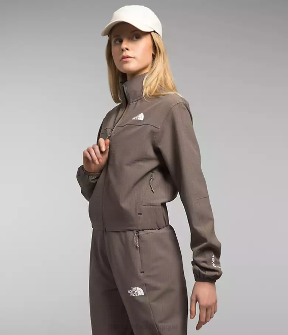 faucon brun femmes The North Face grille tekware entièrement zippée 62XR570
