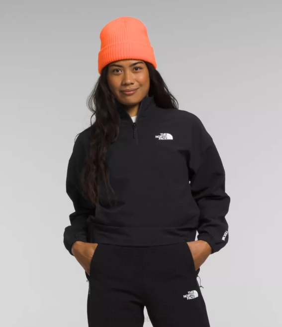 tnf noir femmes The North Face grille tekware 1/4 zip 62XR249