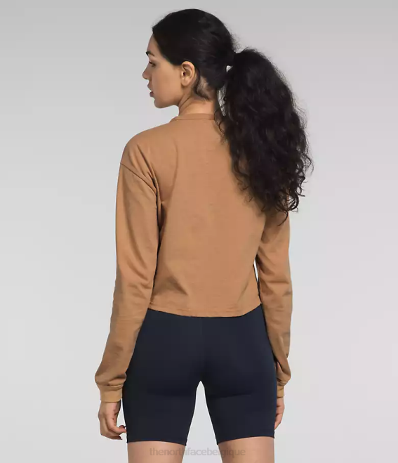 beurre d'amande femmes The North Face t-shirt Heritage à manches longues 62XR849