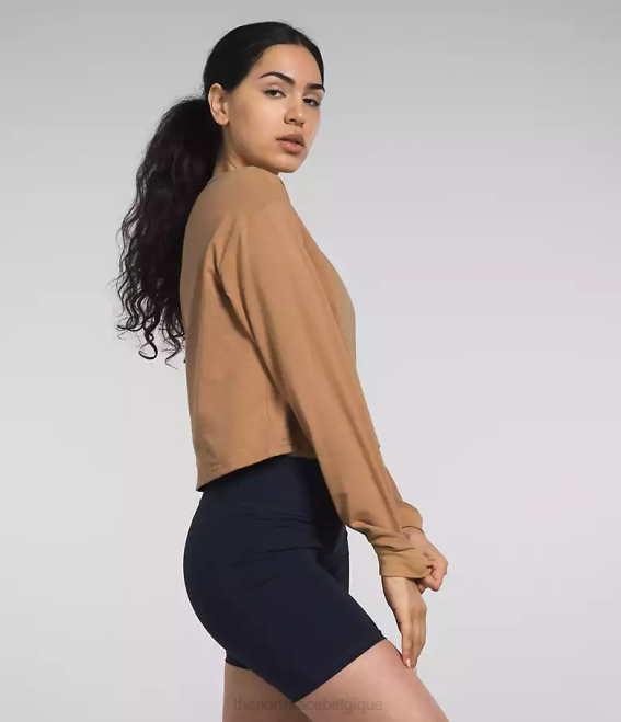 beurre d'amande femmes The North Face t-shirt Heritage à manches longues 62XR849