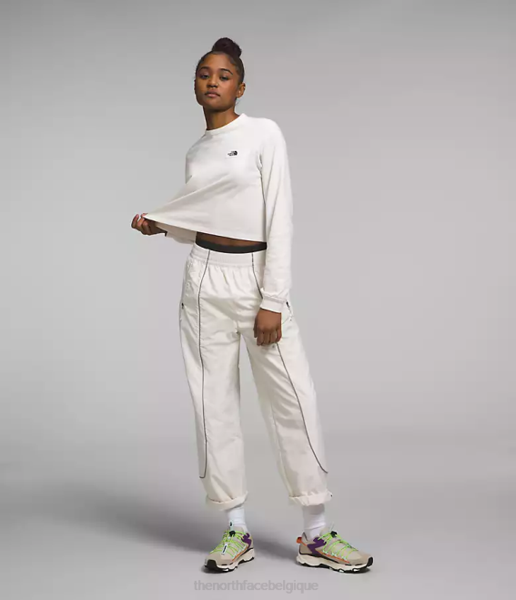 gardénia blanc femmes The North Face t-shirt Heritage à manches longues 62XR851
