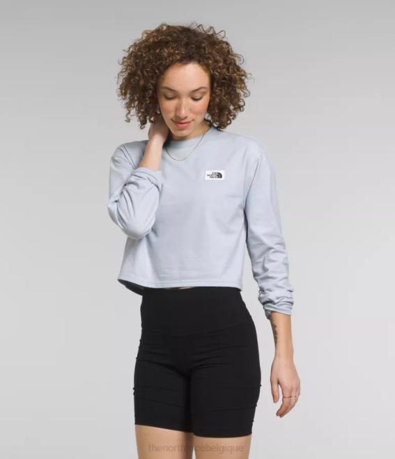 pervenche poussiéreuse femmes The North Face t-shirt Heritage à manches longues 62XR850 - Cliquez sur l'image pour la fermer