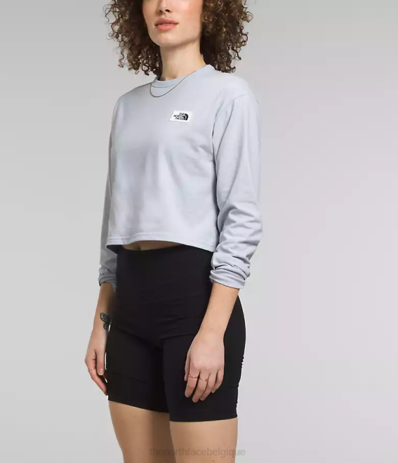 pervenche poussiéreuse femmes The North Face t-shirt Heritage à manches longues 62XR850