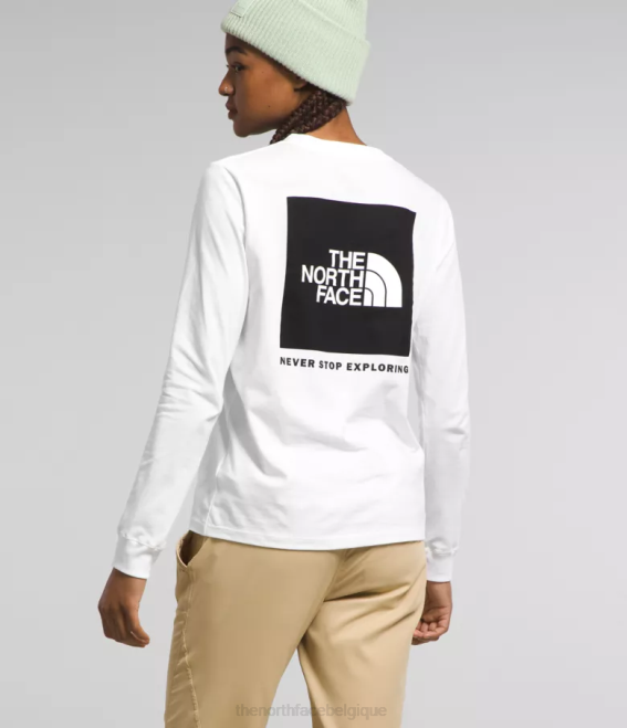 tnf blanc/tnf noir femmes The North Face t-shirt box nse à manches longues 62XR678