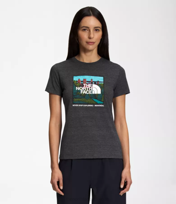 tnf/montréal femmes The North Face t-shirt triblend à manches courtes et point de repère de la ville 62XR1023
