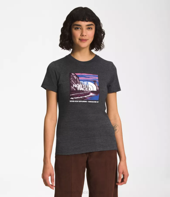 tnf/vancouver femmes The North Face t-shirt triblend à manches courtes et point de repère de la ville 62XR1022