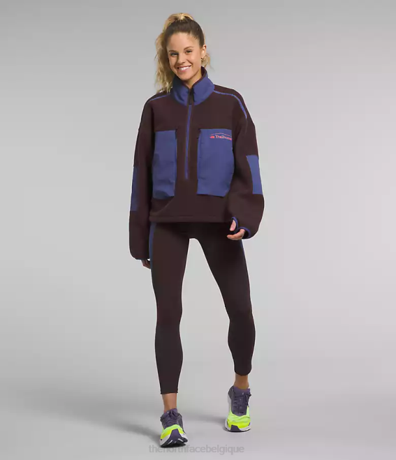 brun charbon/bleu caverne femmes The North Face trailwear fantasy ridge flash -zip 62XR55