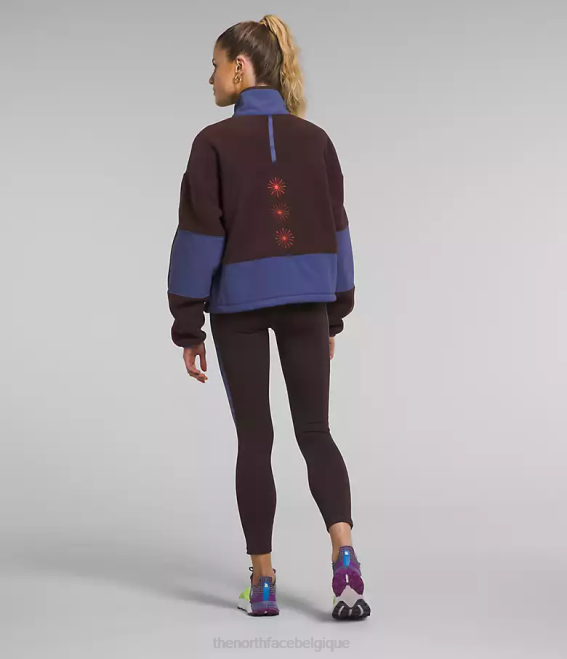 brun charbon/bleu caverne femmes The North Face trailwear fantasy ridge flash -zip 62XR55