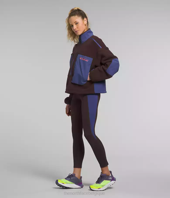 brun charbon/bleu caverne femmes The North Face trailwear fantasy ridge flash -zip 62XR55