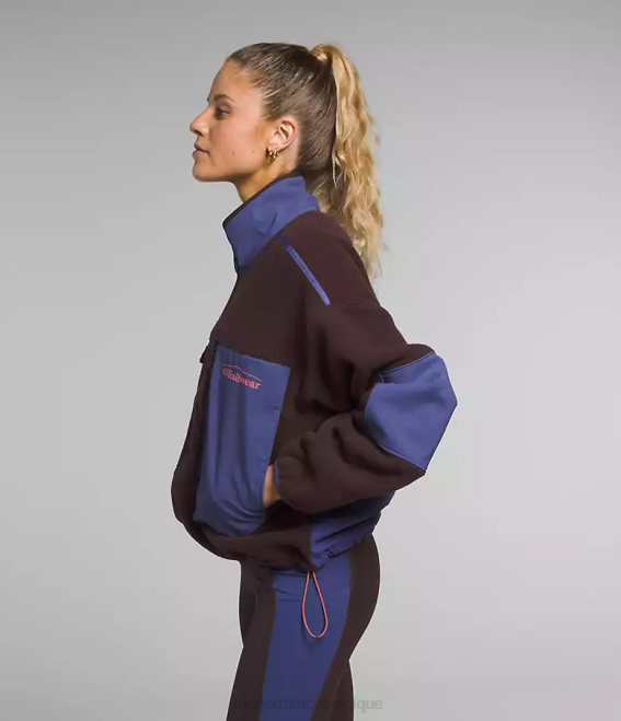 brun charbon/bleu caverne femmes The North Face trailwear fantasy ridge flash -zip 62XR55