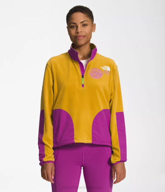 fleur de cactus jaune/violet en bois de flèche femmes The North Face trailwear fantasy ridge -zip 62XR1180