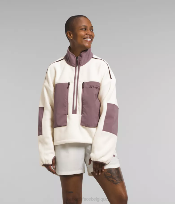 gardénia blanc/gris fauve femmes The North Face trailwear fantasy ridge flash -zip 62XR54