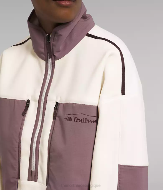 gardénia blanc/gris fauve femmes The North Face trailwear fantasy ridge flash -zip 62XR54